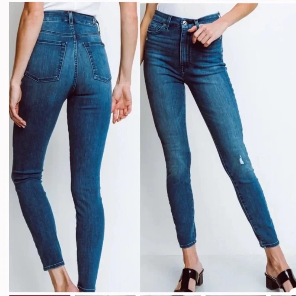 7 For All Mankind Aubrey Skinny Jeans Size 24 - Picture 1 of 16